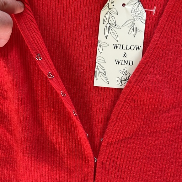 New Willow and wind red vneck bodycon dress. - Picture 8 of 12